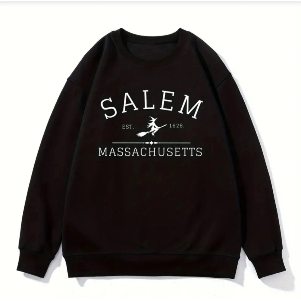 SHEIN Salem Massachusetts Black Sweater